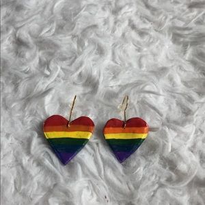 Pride, bisexual, and lesbian flag earrings